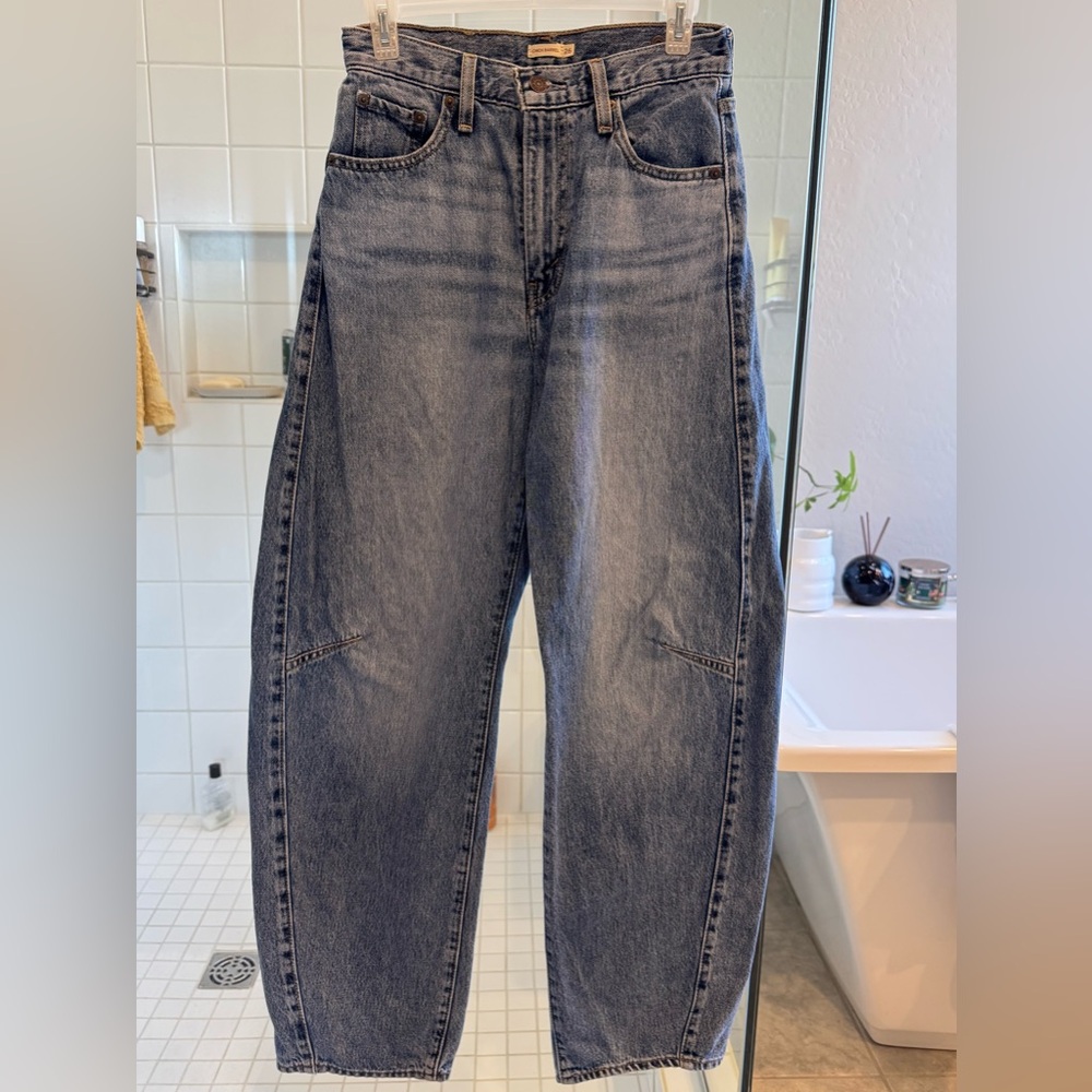 Levi's Washed Black/Gray High-Rise Relaxed Jeans